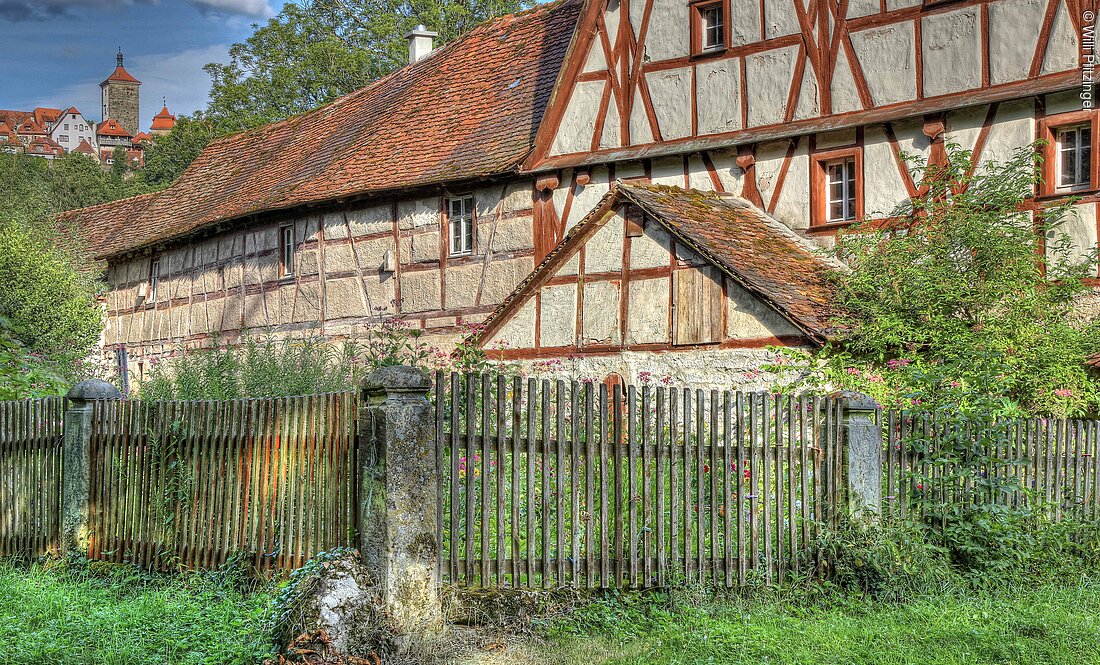 Fachwerk-Mühle (Rothenburg ob der Tauber, Romantisches Franken)
